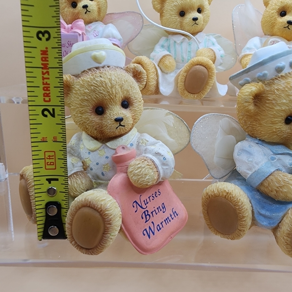 7 Nurses Bear-ers Of Mercy Angel Bears 3" Resin Figurine Lot Bearers - Picture 9 of 9